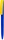 Ручка шариковая пластиковая Zeta Soft Mix, синяя / желтая фото