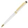 Ручка-стилус шариковая металлическая Gold Soi, белая / золотистая фото
