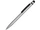 Ручка-стилус шариковая пластиковая Poke, серебристая фото