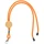 Шнурок для бейджа с деревянным шильдом Tube Wood, оранжевый фото