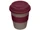 Стакан из бамбукового волокна Café, серый / бордовый фото
