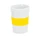 Стакан керамический Nelo, белый / желтый фото