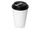Стакан с двойными стенками пластиковый Take away, белый / черный фото