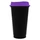Стакан с крышкой Color Cap Black, 450 мл, черный / фиолетовый фото