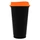 Стакан с крышкой Color Cap Black, 450 мл, черный / оранжевый фото