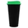 Стакан с крышкой Color Cap Black, 450 мл, черный / зеленый фото