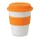 Стакан с крышкой из силикона, оранжевый фото