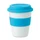 Стакан с крышкой из силикона Astoria, белая / бирюзовая фото
