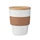 Стакан с пробковой защитной вставкой и бамбуковой крышкой, 300 мл, белый фото