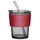 Стакан стеклянный с трубочкой и капхолдером Karamel, бордовый фото