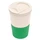 Термостакан пластиковый с манжетой Wavy, зеленый / бежевый фото