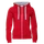 Толстовка женская с капюшоном на молнии Stan 61W, футер без начеса, красная фото