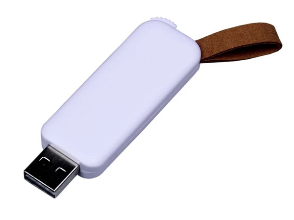Флешка USB 3.0 на 64 Гб Промо, выдвижной механизм, белая/ коричневая - фото № 1 Флешка USB 3.0 на 64 Гб Промо, выдвижной механизм, белая/ коричневая - фото № 1