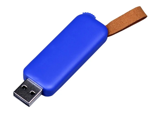 Флешка USB 3.0 на 64 Гб Промо, выдвижной механизм, синяя/ коричневая - фото № 1 Флешка USB 3.0 на 64 Гб Промо, выдвижной механизм, синяя/ коричневая - фото № 1