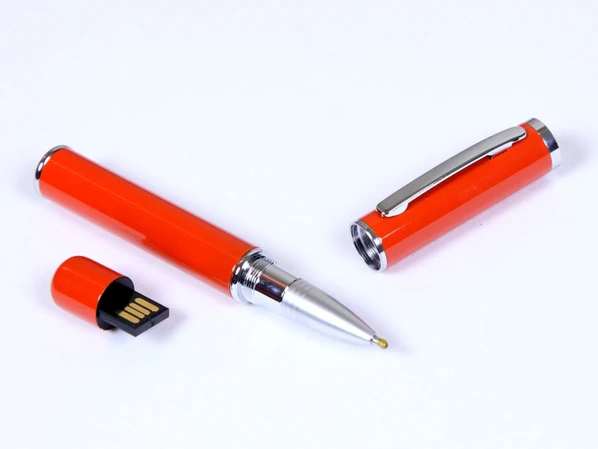 Флешка USB 2.0 на 64 Гб в виде ручки с мини чипом, ярко-оранжевая - фото № 1 Флешка USB 2.0 на 64 Гб в виде ручки с мини чипом, ярко-оранжевая - фото № 1