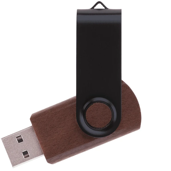 Флешка деревянная на 8 Гб Twist Wood Color USB 2.0, темно-коричневая / черная - фото № 1 Флешка деревянная на 8 Гб Twist Wood Color USB 2.0, темно-коричневая / черная - фото № 1