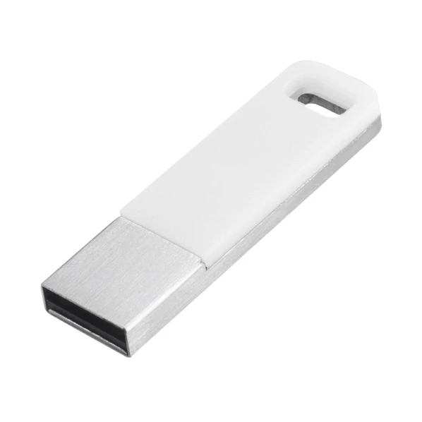 Флешка металлическая с пластиковой накладкой на 32 Гб Blend USB 2.0, серебристая / белая - фото № 1 Флешка металлическая с пластиковой накладкой на 32 Гб Blend USB 2.0, серебристая / белая - фото № 1