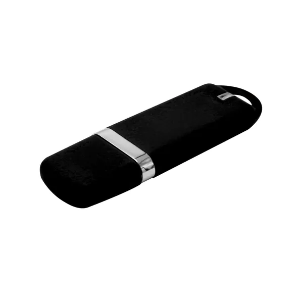Флешка пластиковая с покрытием soft touch на 16 Гб Shape, черная ...