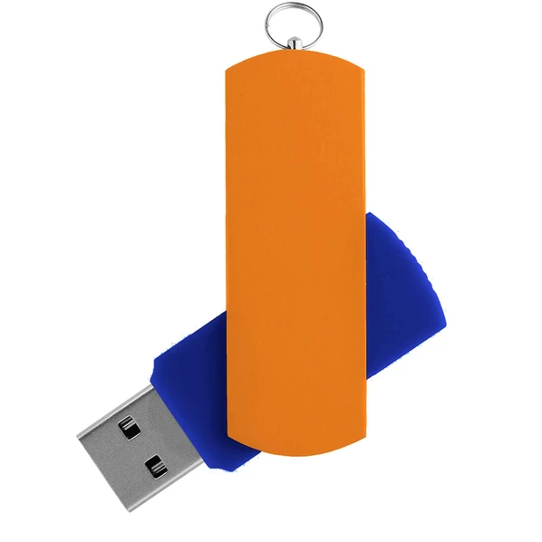 Флешка пластиковая на 16 Гб Elegance Color USB 2.0, синяя / оранжевая - фото № 1 Флешка пластиковая на 16 Гб Elegance Color USB 2.0, синяя / оранжевая - фото № 1