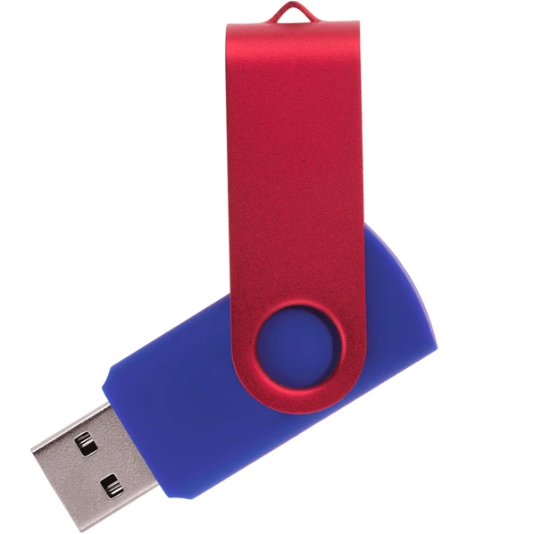 Флешка пластиковая на 16 Гб Twist Color Mix USB 2.0, синяя / красная - фото № 1 Флешка пластиковая на 16 Гб Twist Color Mix USB 2.0, синяя / красная - фото № 1