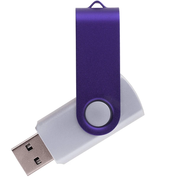 Флешка пластиковая на 16 Гб Twist Color Mix USB 3.0, серебристая / фиолетовая - фото № 1 Флешка пластиковая на 16 Гб Twist Color Mix USB 3.0, серебристая / фиолетовая - фото № 1