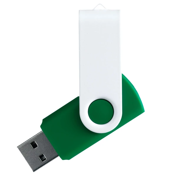 Флешка пластиковая на 16 Гб Twist White Color USB 2.0, зеленая / белая - фото № 1 Флешка пластиковая на 16 Гб Twist White Color USB 2.0, зеленая / белая - фото № 1