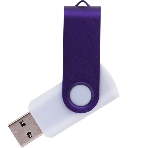 Флешка пластиковая на 32 Гб Twist White Color USB 2.0, белая / фиолетовая - фото № 1 Флешка пластиковая на 32 Гб Twist White Color USB 2.0, белая / фиолетовая - фото № 1