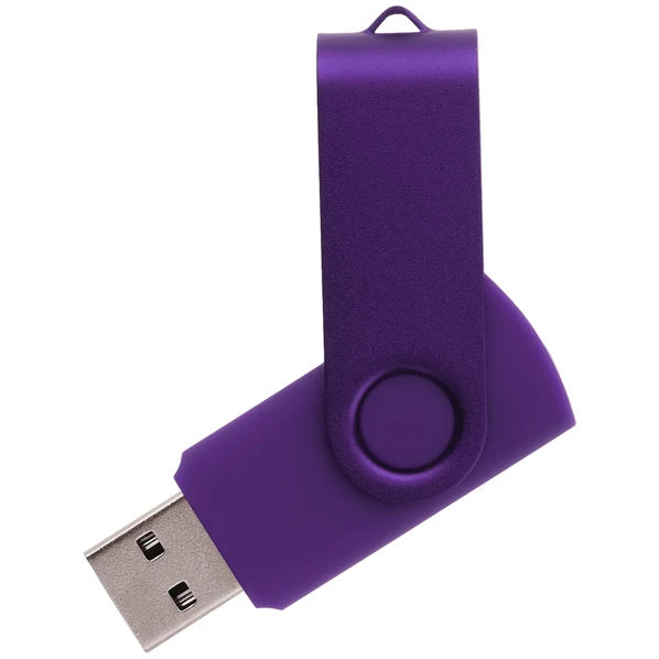 Флешка пластиковая на 64 Гб Twist Color USB 2.0, фиолетовая - фото № 1 Флешка пластиковая на 64 Гб Twist Color USB 2.0, фиолетовая - фото № 1