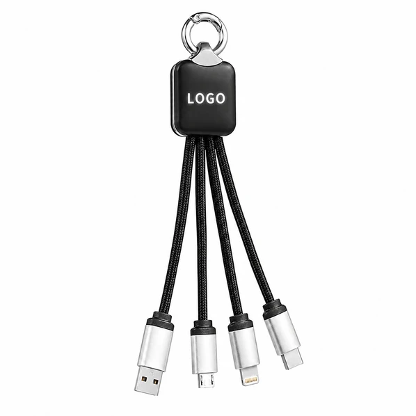 Кабель-брелок с подсветкой гравировки Plug, черный - фото № 1 Кабель-брелок с подсветкой гравировки Plug, черный - фото № 1