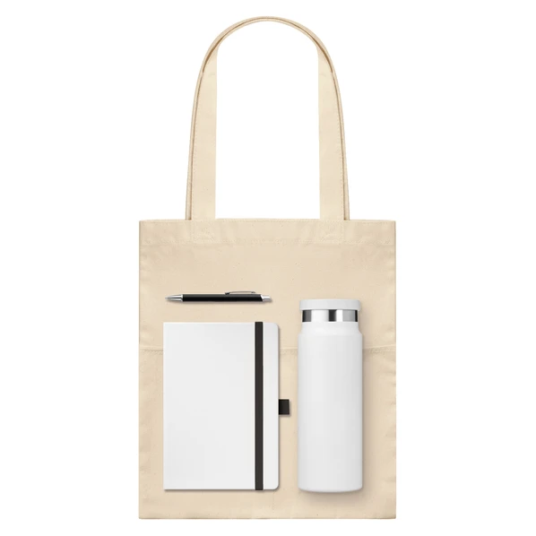 Набор подарочный Arctic: ежедневник, ручка, термобутылка, шопер, белый / черный - фото № 1 Набор подарочный Arctic: ежедневник, ручка, термобутылка, шопер, белый / черный - фото № 1