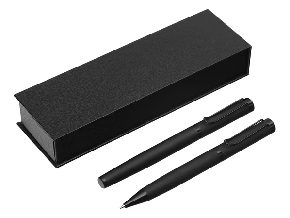 Набор подарочный из 2-х ручек Lettertone Black Lama, soft-touch, черный - фото № 1 Набор подарочный из 2-х ручек Lettertone Black Lama, soft-touch, черный - фото № 1