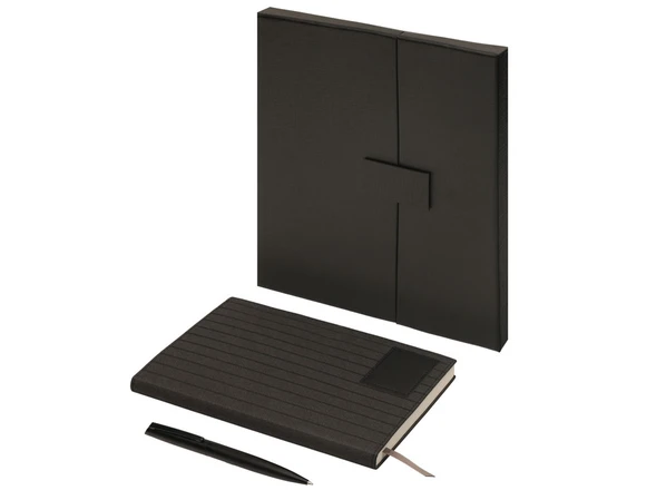 Набор подарочный Lettertone Bradbury &Co: блокнот А5 и ручка, черный - фото № 1 Набор подарочный Lettertone Bradbury &Co: блокнот А5 и ручка, черный - фото № 1