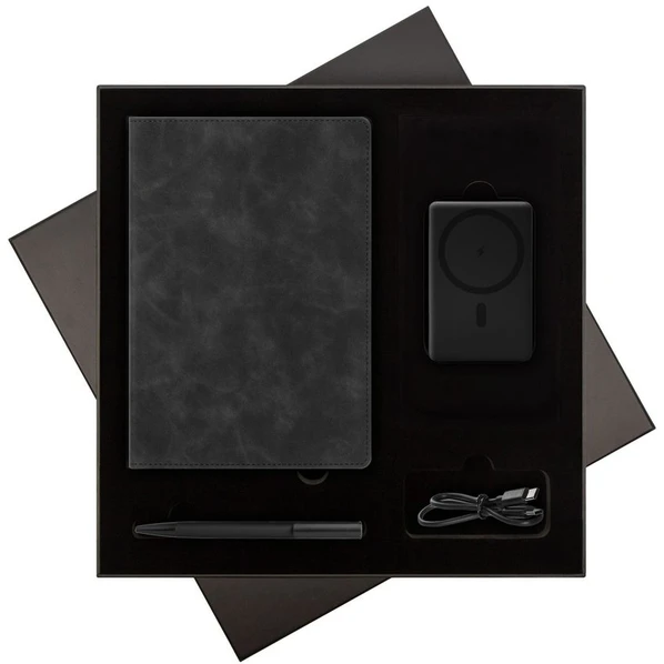 Набор подарочный Portobello: внешний аккумулятор Атлантис, ежедневник Верона, ручка шариковая Аспен, черный - фото № 1 Набор подарочный Portobello: внешний аккумулятор Атлантис, ежедневник Верона, ручка шариковая Аспен, черный - фото № 1