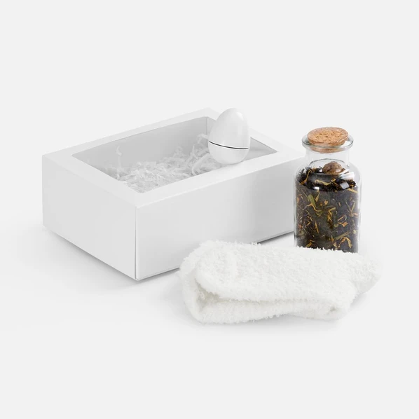 Набор Snuggery: носки, зеленый чай «Сила Сибири», бальзам для губ, белый - фото № 1 Набор Snuggery: носки, зеленый чай «Сила Сибири», бальзам для губ, белый - фото № 1