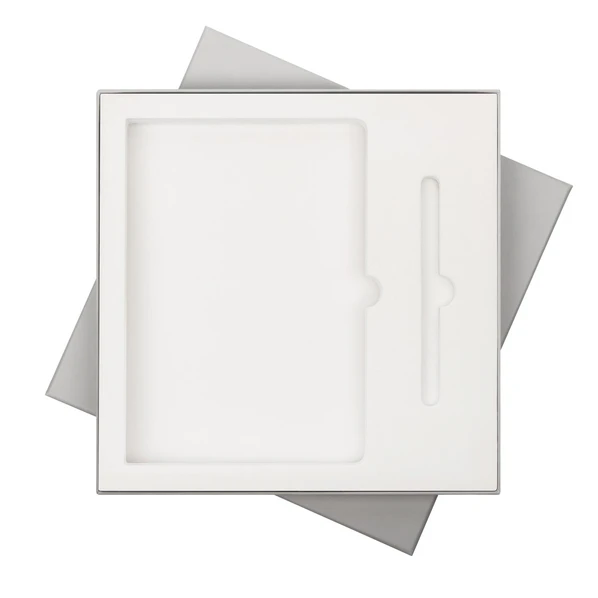 Коробка подарочная под ежедневник и ручку Portobello, серая - фото № 1 Коробка подарочная под ежедневник и ручку Portobello, серая - фото № 1