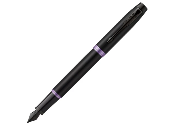 Ручка перьевая Parker IM Vibrant Rings Flame Amethyst Purple, черная / фиолетовая - фото № 1 Ручка перьевая Parker IM Vibrant Rings Flame Amethyst Purple, черная / фиолетовая - фото № 1