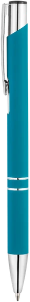 Ручка шариковая металлическая Kosko Soft Mirror, бирюзовая / серебристая - фото № 1 Ручка шариковая металлическая Kosko Soft Mirror, бирюзовая / серебристая - фото № 1