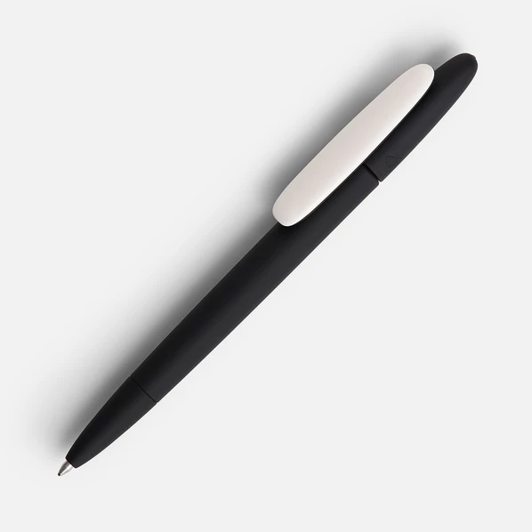 Ручка шариковая пластиковая Prodir DS5 TRR-P Soft Touch, черная / белая - фото № 1 Ручка шариковая пластиковая Prodir DS5 TRR-P Soft Touch, черная / белая - фото № 1