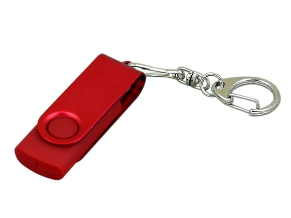 USB-флешка промо на 64 Гб с поворотным механизмом и однотонным металлическим клипом, красный - фото № 1 USB-флешка промо на 64 Гб с поворотным механизмом и однотонным металлическим клипом, красный - фото № 1