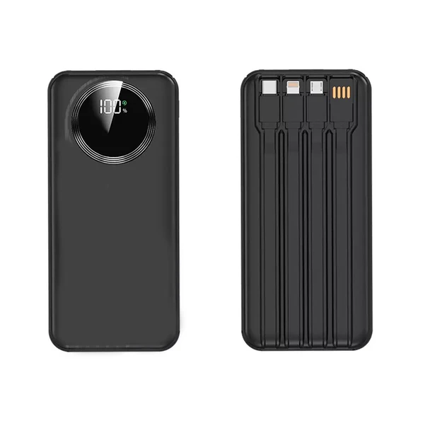 Внешний аккумулятор со встроенными кабелями Phantom, 10000 mAh, черный - фото № 1 Внешний аккумулятор со встроенными кабелями Phantom, 10000 mAh, черный - фото № 1