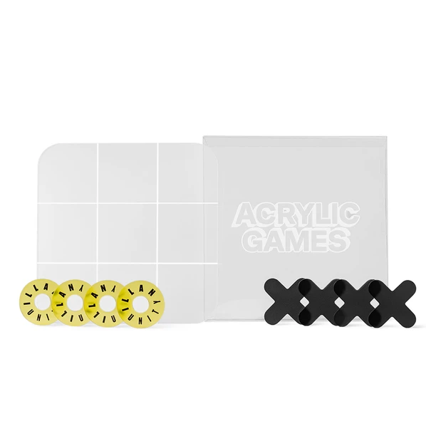 Игра настольная Acrylic Games «Крестики-нолики», желтая / черная - фото № 1 Игра настольная Acrylic Games «Крестики-нолики», желтая / черная - фото № 1