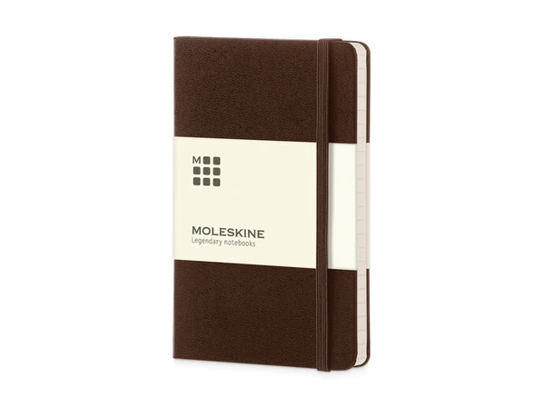 Записная книжка в линейку на резинке Moleskine Classic А5, коричневая - фото № 1 Записная книжка в линейку на резинке Moleskine Classic А5, коричневая - фото № 1