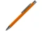 Ручка шариковая металлическая с зеркальной гравировкой Uma Straight Gum, Soft-touch, оранжевая фото
