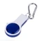 Брелок со свистком, фонариком и светоотражателем Floykin на карабине, белый/синий фото