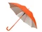 Зонт трость двухсторонний полуавтомат Silver Color, оранжевый / серебристый фото