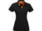 Футболка поло женская US Basic Solo, черная / оранжевая фото