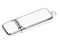 USB-флешка металлическая на 32 Гб, хром/белый фото