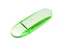 Флешка промо на 32 Гб овальной формы, серый/лайм фото
