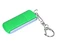 USB-флешка промо на 32 Гб с прямоугольной формы с выдвижным механизмом, зеленый фото