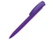 Ручка шариковая пластиковая трехгранная Uma Trinity K Transparent Gum, soft touch, фиолетовая фото